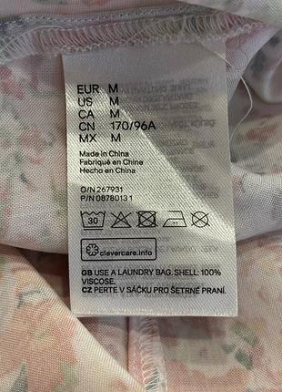 Вискозное миди платье рубашка h&amp;m 10