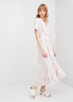 Вискозное миди платье рубашка h&amp;m 3