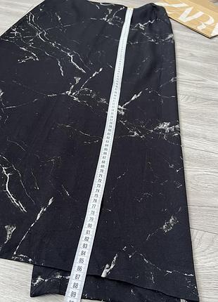 Атласна спідниця міді zara 5