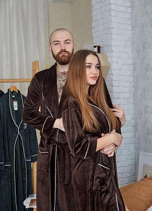 Халат мужской длинный очень стильный велюровый р.m, l, xl, 2xl,3xl 2xl