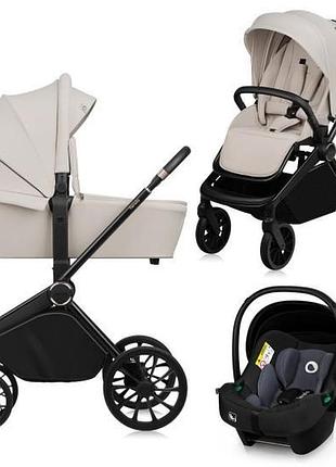 Універсальна коляска 3 в 1 lionelo mika plus 3in1 beige sand