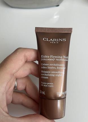Крем для обличчя clarins extra-firming wrinkle-smoothing revitalizing night cream 30 ml