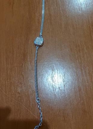 Браслет жіночий guess сріблястий з кристалом