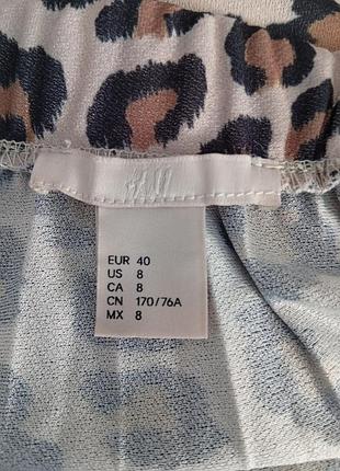 Міді спідниця жіноча h&m плісе леопардова 7