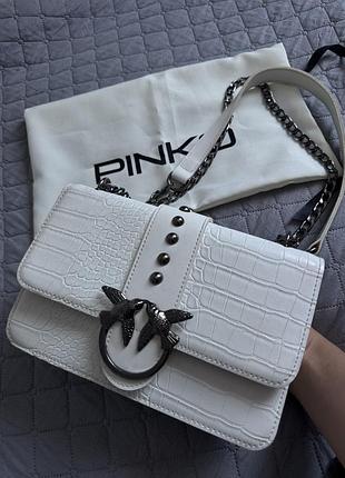 Сумка жіноча pinko зі шкіри біла