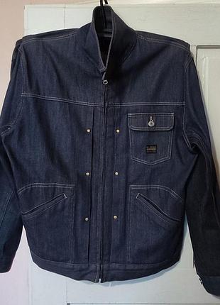 Чоловіча джинсова куртка g-star raw originals темно-сіро-синя ,розмірxl