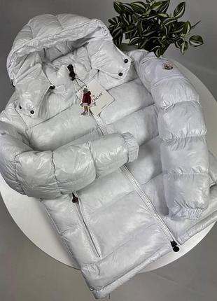 Пуховик чоловічий moncler maya білий 2