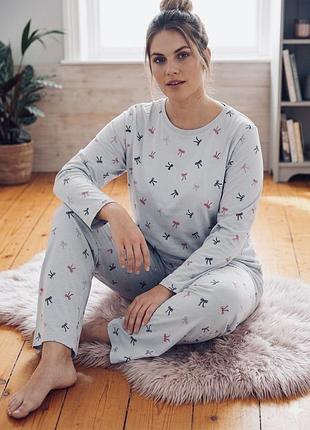 Супер крута стильна якісна піжама в бантики рl m&s collection