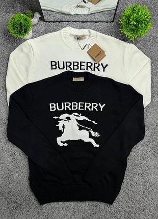 Светр чоловічий burberry з логотипом, чорний та білий