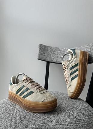 Жіночі весняні кросівки кеди взуття на платформі adidas gazelle