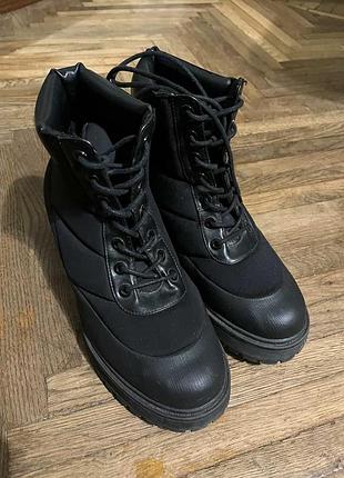 Черевики жіночі zara зара чорні осінь/зима