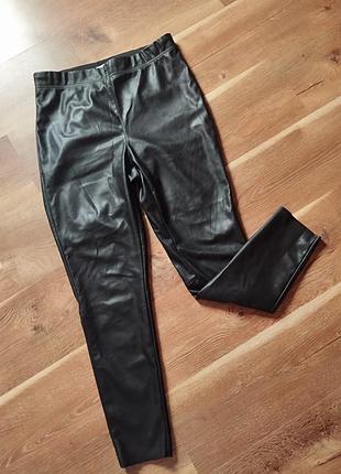 Лосіни від h&m утеплені чорні екошкіра