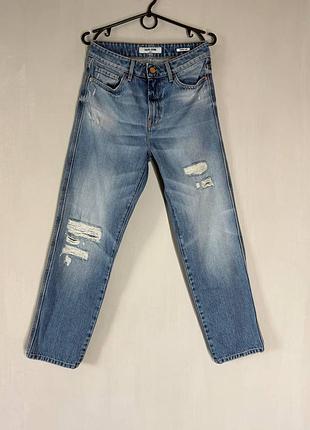 Брендовые джинсы salsa jeans true 100% хлопок (w28 / eur 36) / прямые джинсы с потертостями