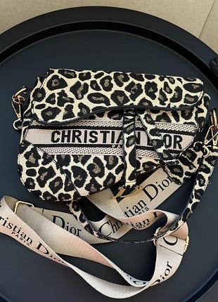 Жіноча сумка christian dior леопардова