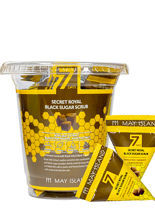 Скраб для лица сахарный may island 7 days secret royal black sugar scrub
