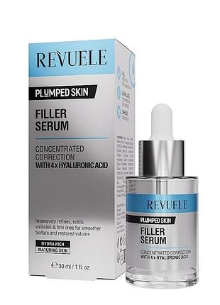 Сыворотка-филлер для лица revuele plumped skin filler с гиалуроновой кислотой, 30 мл daily skin care