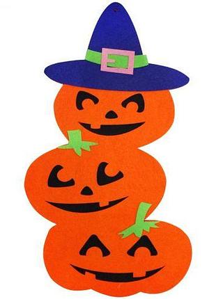 Подвеска из фетра,"happy halloween: тыквы"