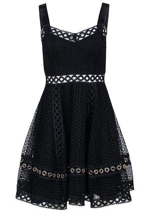 Неймовірна мереживна сукня maje ravi grommet-detail lace dress