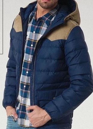 Пуховик чоловічий levi's down pertex 163 синій, розмір xxl