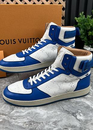 Louis vuitton rivoli monogram sneakers чоловічі високі кросівки шкіра оригінал 42.5 eur
