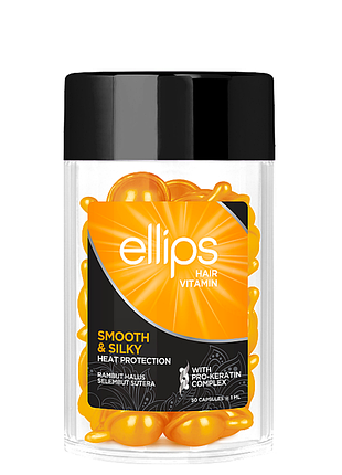 Вітаміни для волосся ellips hair vitamin smooth & silky бездоганний шовк з про-кератиновим комплексом 50 шт*1 мл daily skin care