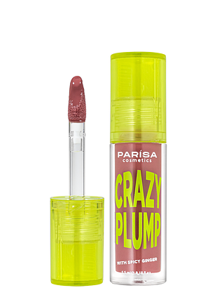 Блеск-плампер для объема губ parisa cosmetics crazy plump, 5,5 мл, 105 teddy nude розово-коричневый daily skin care