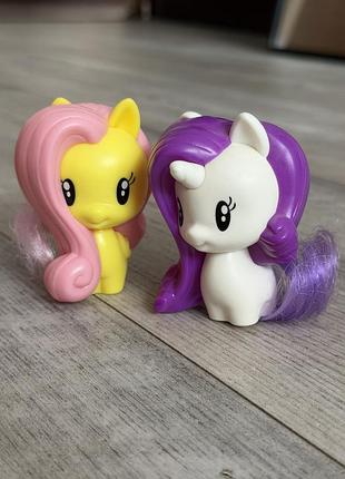 My little pony fluttershy та rarity hasbro mcdonald’s 2018 фігурки mlp