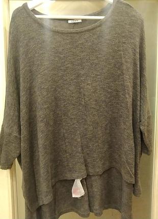 Only (xs, oversize). туніка болотного кольору, віскоза