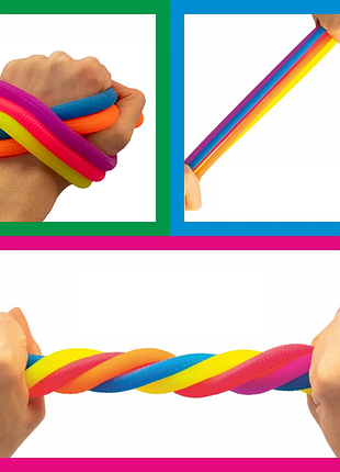 Сенсорные резинки для мелкой моторики “stretch it” 13x15 см