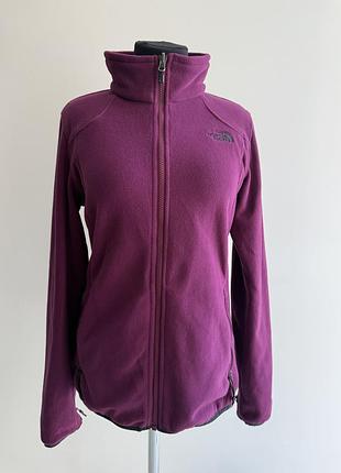 Кофта жіноча флісова the north face малинова на блискавці
