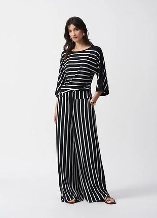 Boohoo - легкие широкие брюки в контрастную черно-белую полоску. батал. р. 50-52