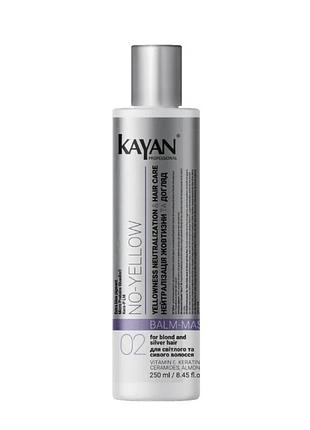 Бальзам-маска против желтизны для светлых волос kayan no-yellow, 250 мл daily skin care