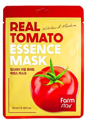 Тканевая маска для лица увлажняющая с экстрактом томата farmstay real tomato 23 мл daily skin care