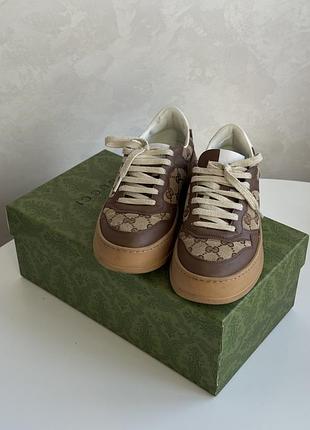 Кросівки жіночі gucci gg sneaker коричневі