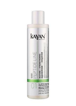 Шампунь для відновлення та зміцнення волосся kayan peptide line 250 мл daily skin care