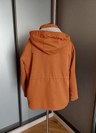 Куртка оранжевого цвета, с капюшоном, без утеплителя. primark, размер l - xl, оверсайз 4
