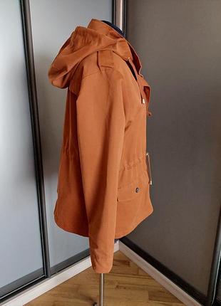 Куртка оранжевого цвета, с капюшоном, без утеплителя. primark, размер l - xl, оверсайз 3