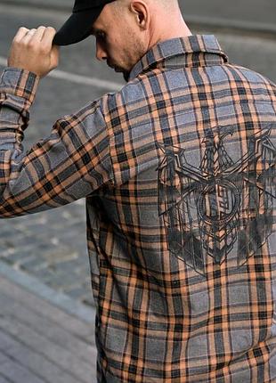 Клетчатая рубашка eagle grey рн4827 2