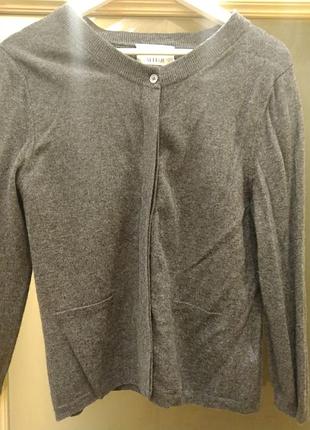 Allude (l), germany. теплая кофточка серого цвета (меринос+кашемир). новая