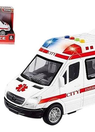 Машина швидка допомога інерційна 98035 озвучена зі світлом, в коробці yg toys