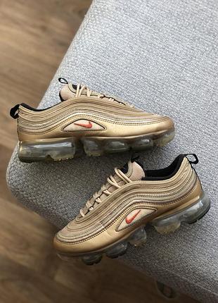 Кросівки жіночі nike air max 97/vapormax золотисті