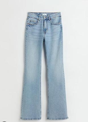 Голубые джинсы клеш женские h&amp;m devided, 40, рост 170см, 29-30