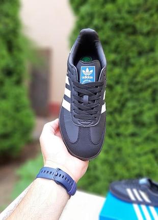 Adidas samba черные с белым 2