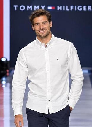 Сорочка чоловіча tommy hilfiger біла s oxford