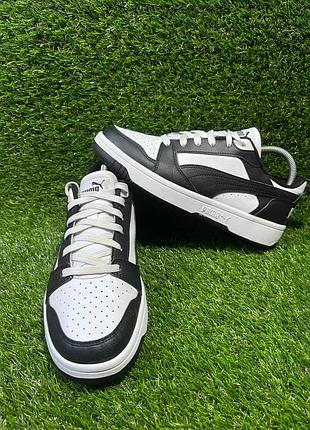 Кеди puma rebound v6 low чорно-білі, розмір 39, довжина устілки 25 см