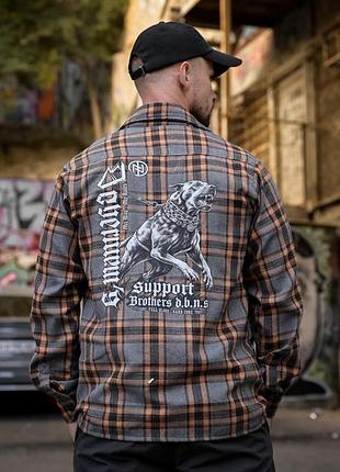Клетчатая рубашка support grey рн4824
