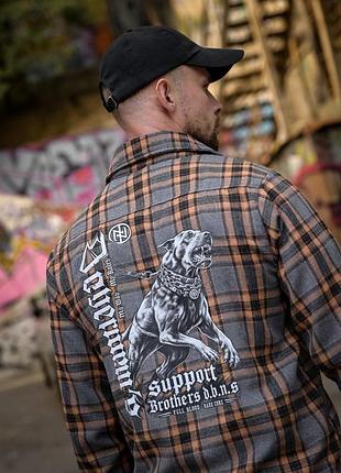 Клетчатая рубашка support grey рн4824 5