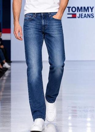 Джинси чоловічі tommy jeans сині m бавовна з еластаном
