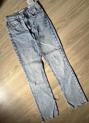 Zara женские джинсы голубые