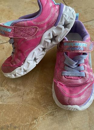 Кросівки для дівчинки skechers рожеві з підсвіткою